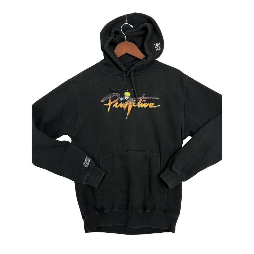 Primitive x Naruto Shippuden Hoodie Mens S Black Anime Graphic Pullover
